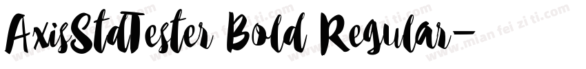 AxisStdTester Bold Regular字体转换
